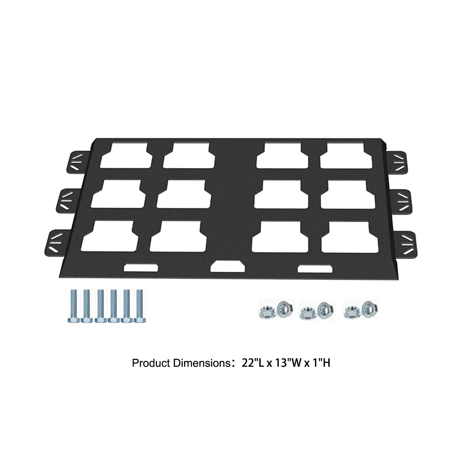 Full-size mounting plate tool storage system on a workshop wall
