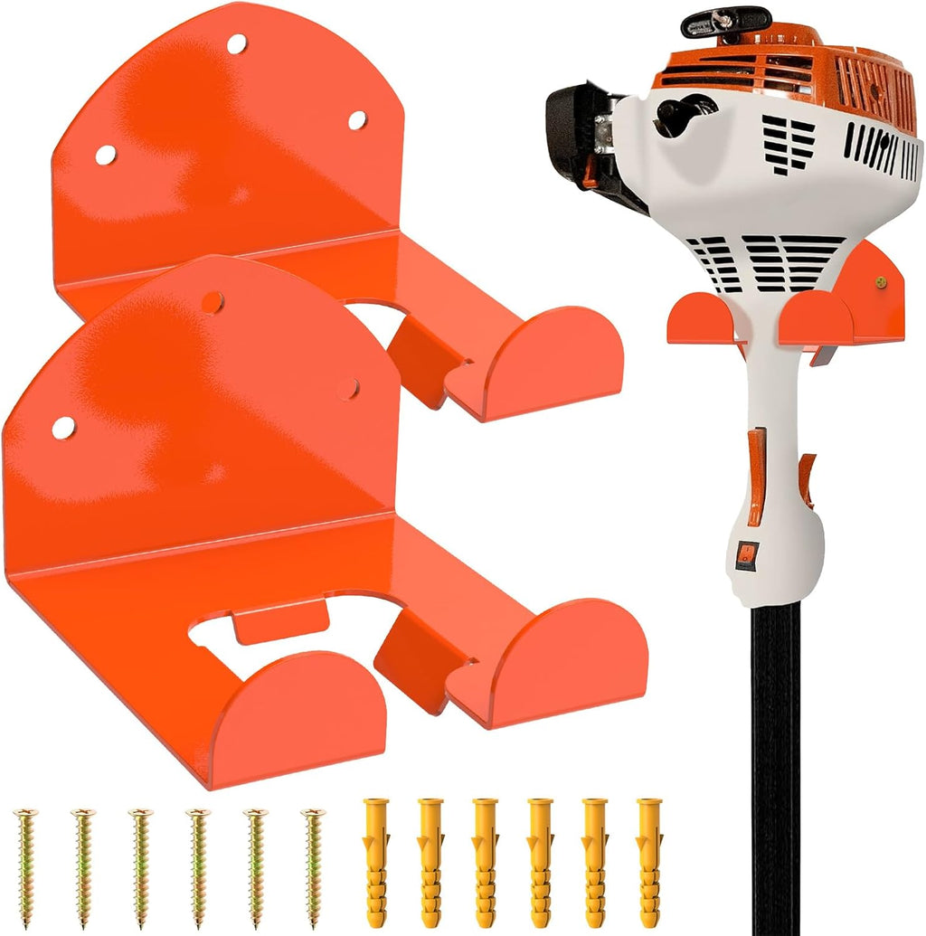 Heavy-Duty Grass Trimmer Wall Mount – Garden Tool Hanger for Weed Eater, Hedge Trimmer, Leaf Blower, Ladder, Shovel