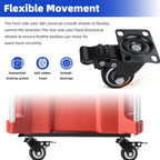 Heavy-Duty Packout Dolly Cart – 200lb, No-Drill, Locking Wheels