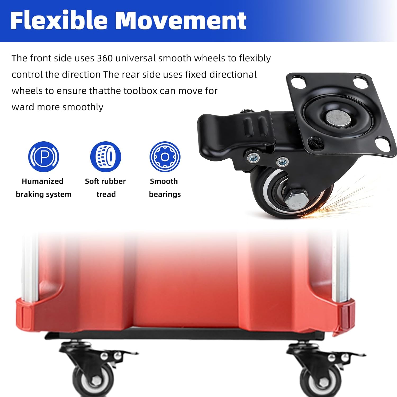 Heavy-Duty Packout Dolly Cart – 200lb, No-Drill, Locking Wheels