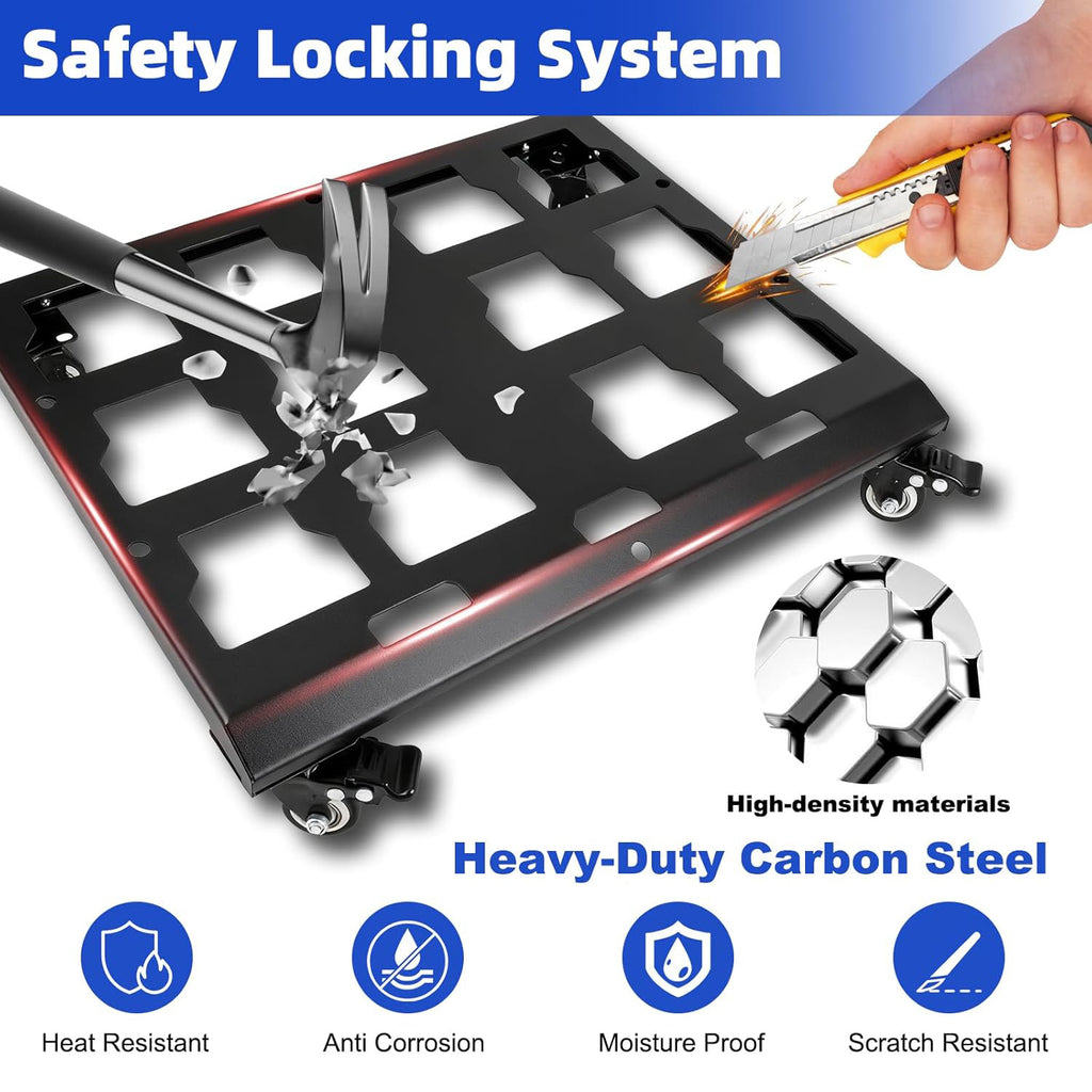 Heavy-Duty Packout Dolly Cart – 200lb, No-Drill, Locking Wheels