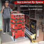 360° Dual Front Wheels for Packout Rolling Toolboxes, 200 lbs