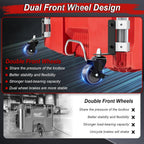 360° Dual Front Wheels for Packout Rolling Toolboxes, 200 lbs