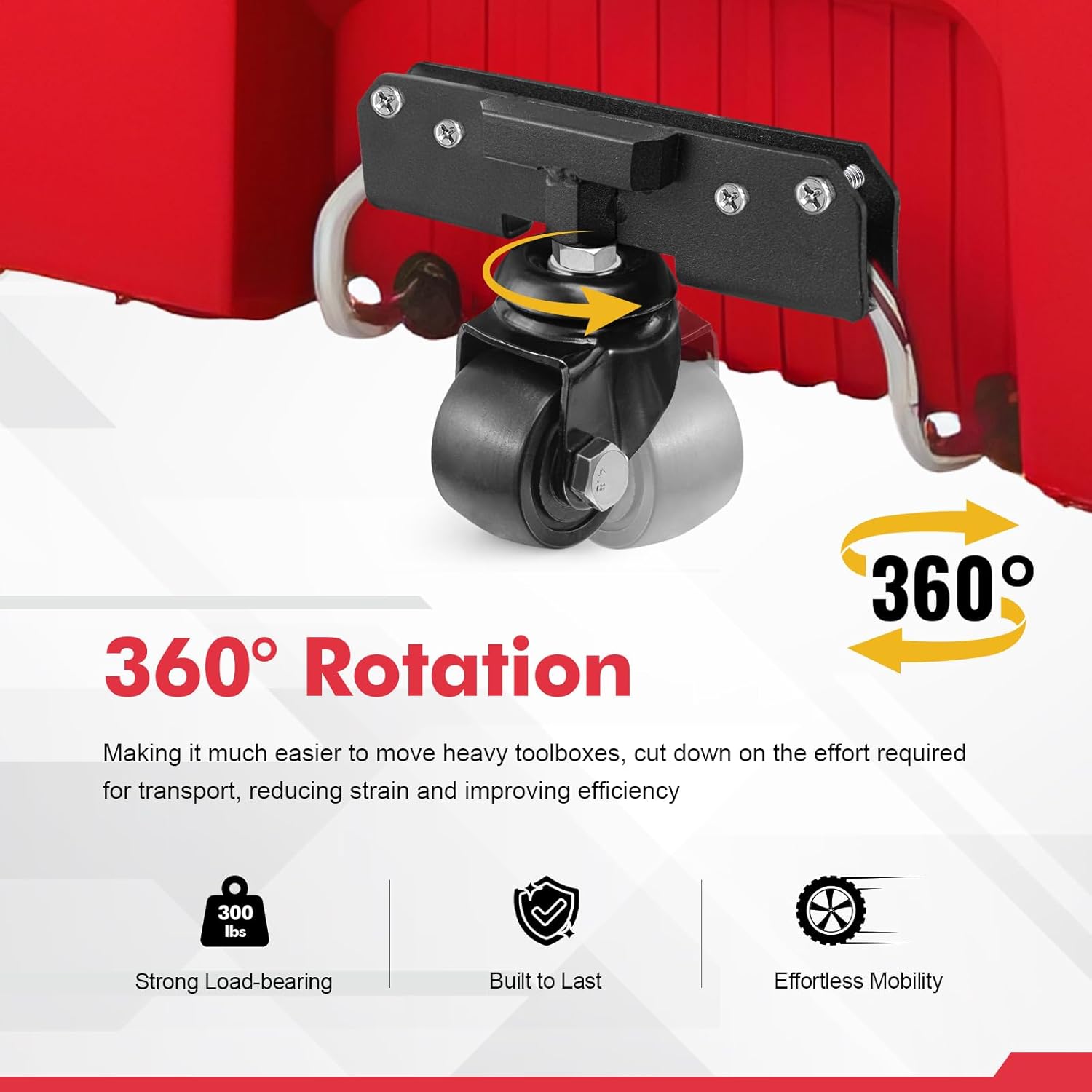 Front Wheels Compatible for Milwaukee Packout Rolling Tool Box,Packout Caster Wheels Accessories for Packout Tool Box,Making Transportation Easier