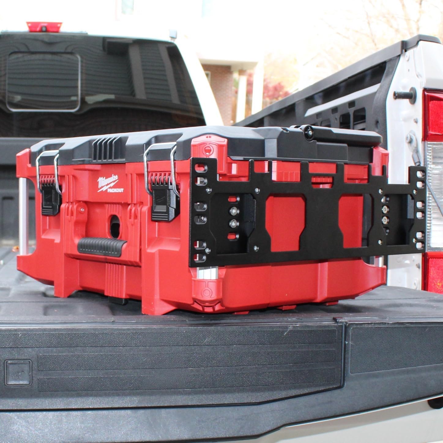 Compatible with Milwaukee Packout Toolbox Mounting Plate, Black Mounts Crates