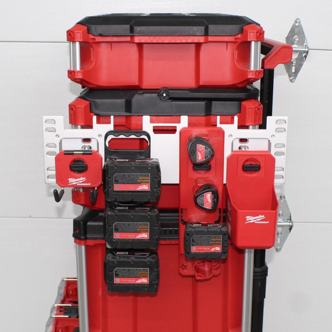 Compatible with Milwaukee Packout Toolbox Mounting Plate, Black Mounts Crates