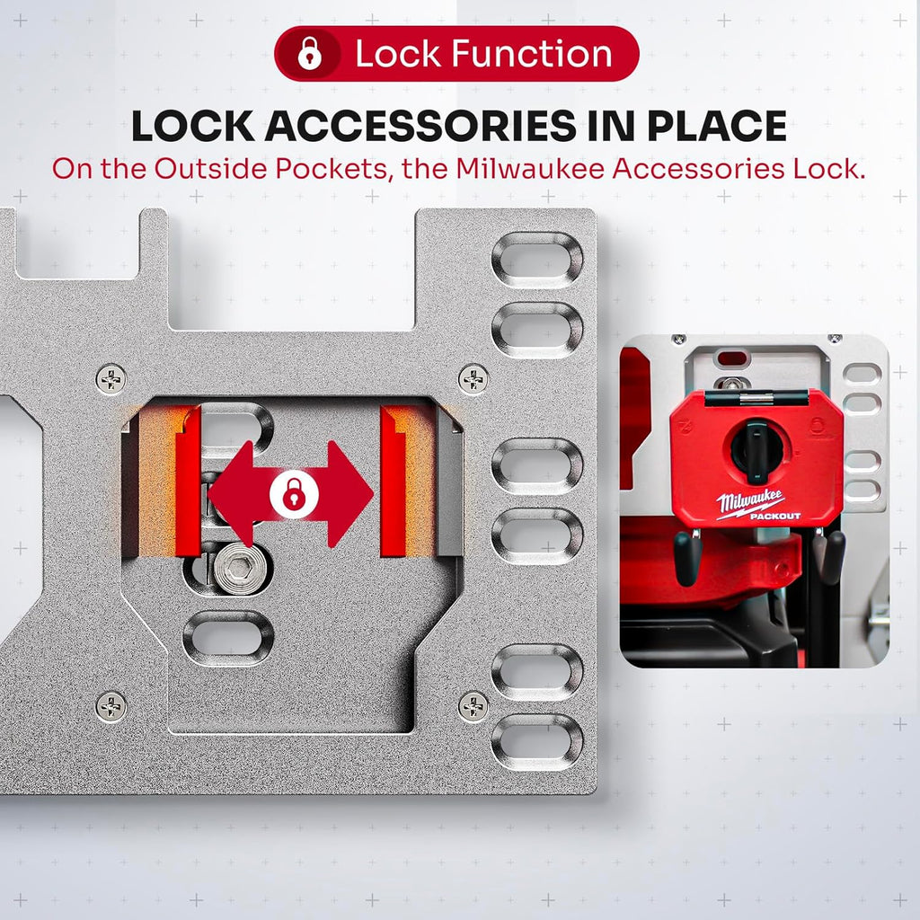 Silver Front & Side Mount Plate for Milwaukee Packout