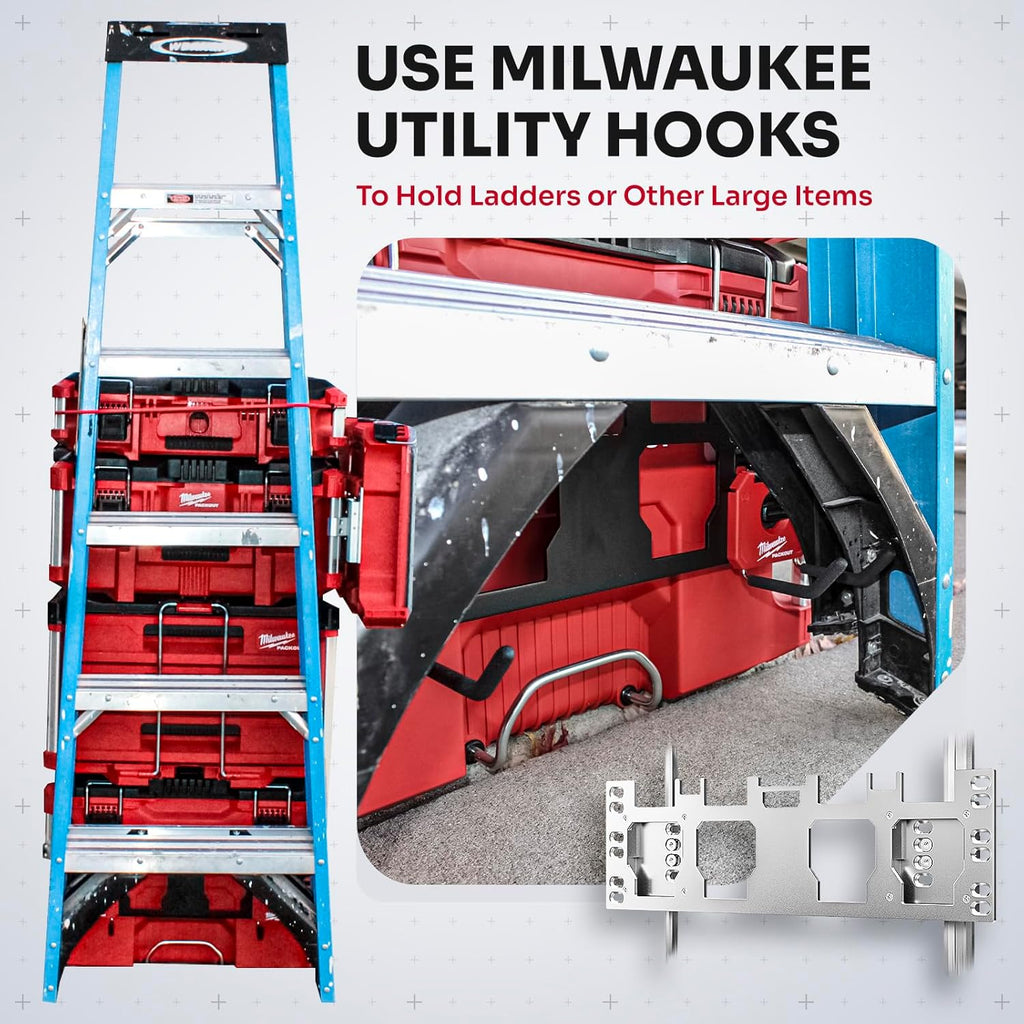 Silver Front & Side Mount Plate for Milwaukee Packout