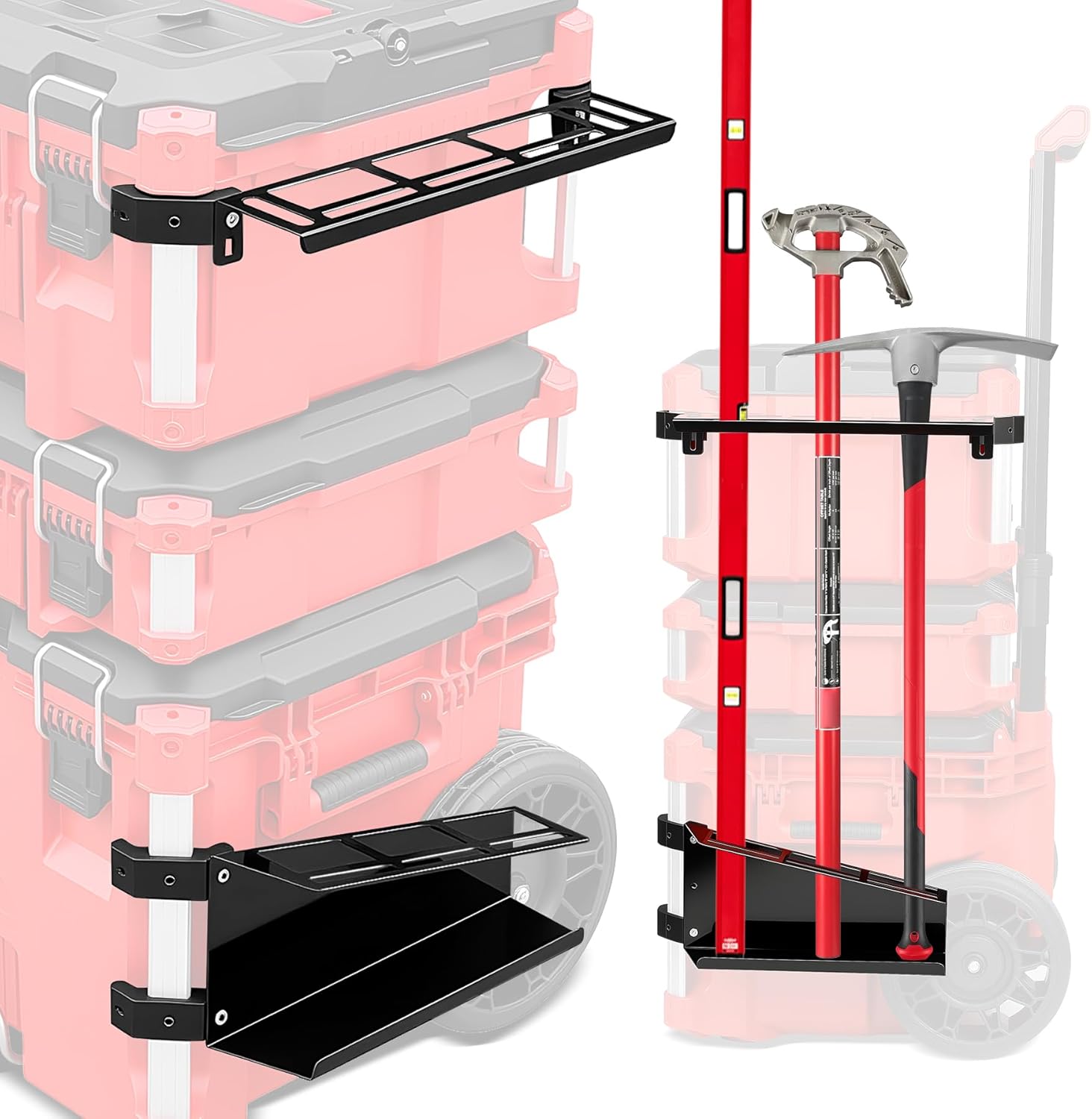 Horizontal Tool Organizer Extension Level Mount Holder Compatible With Milwaukee Packout Tool Boxes Accessories