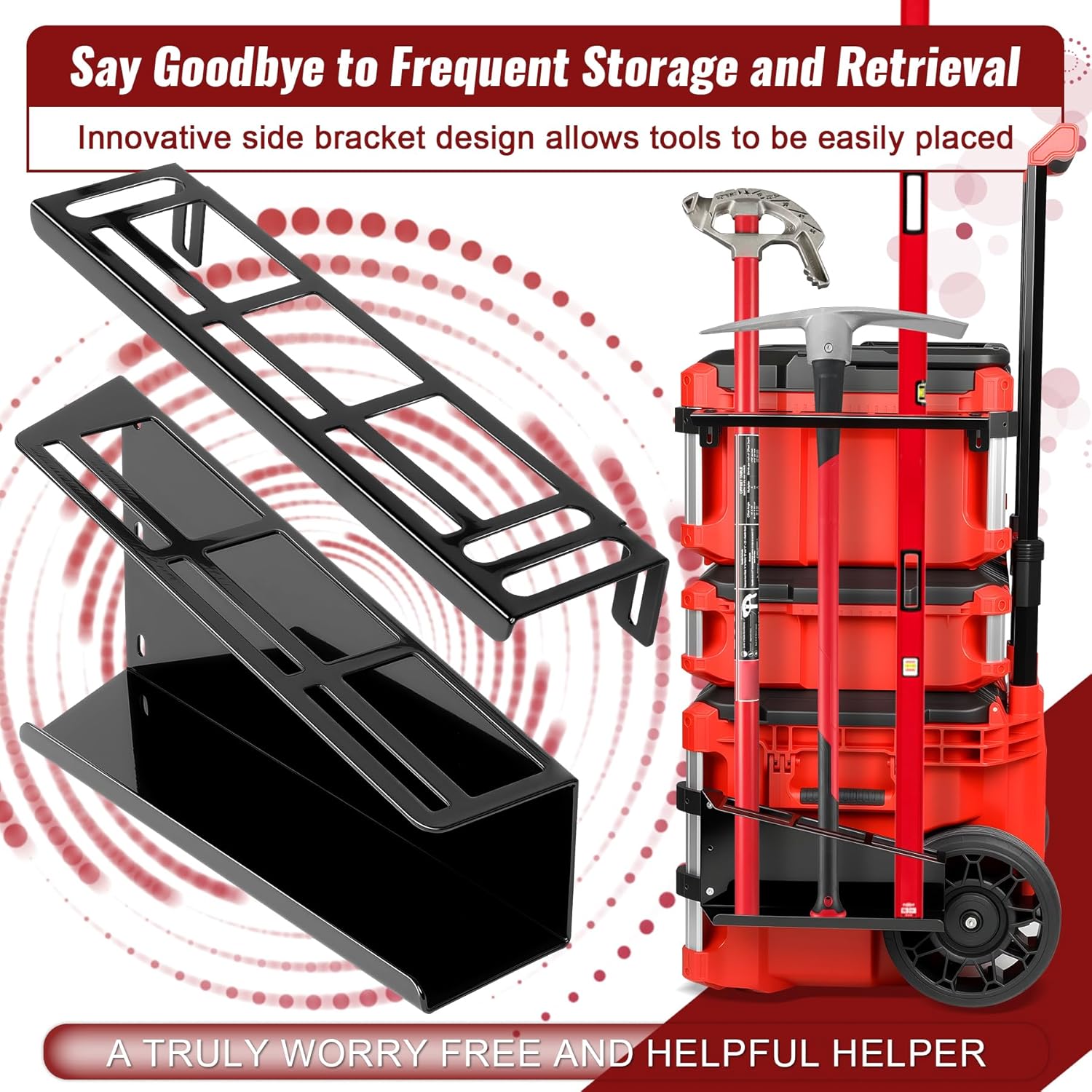 Horizontal Tool Organizer Extension Level Mount Holder Compatible With Milwaukee Packout Tool Boxes Accessories