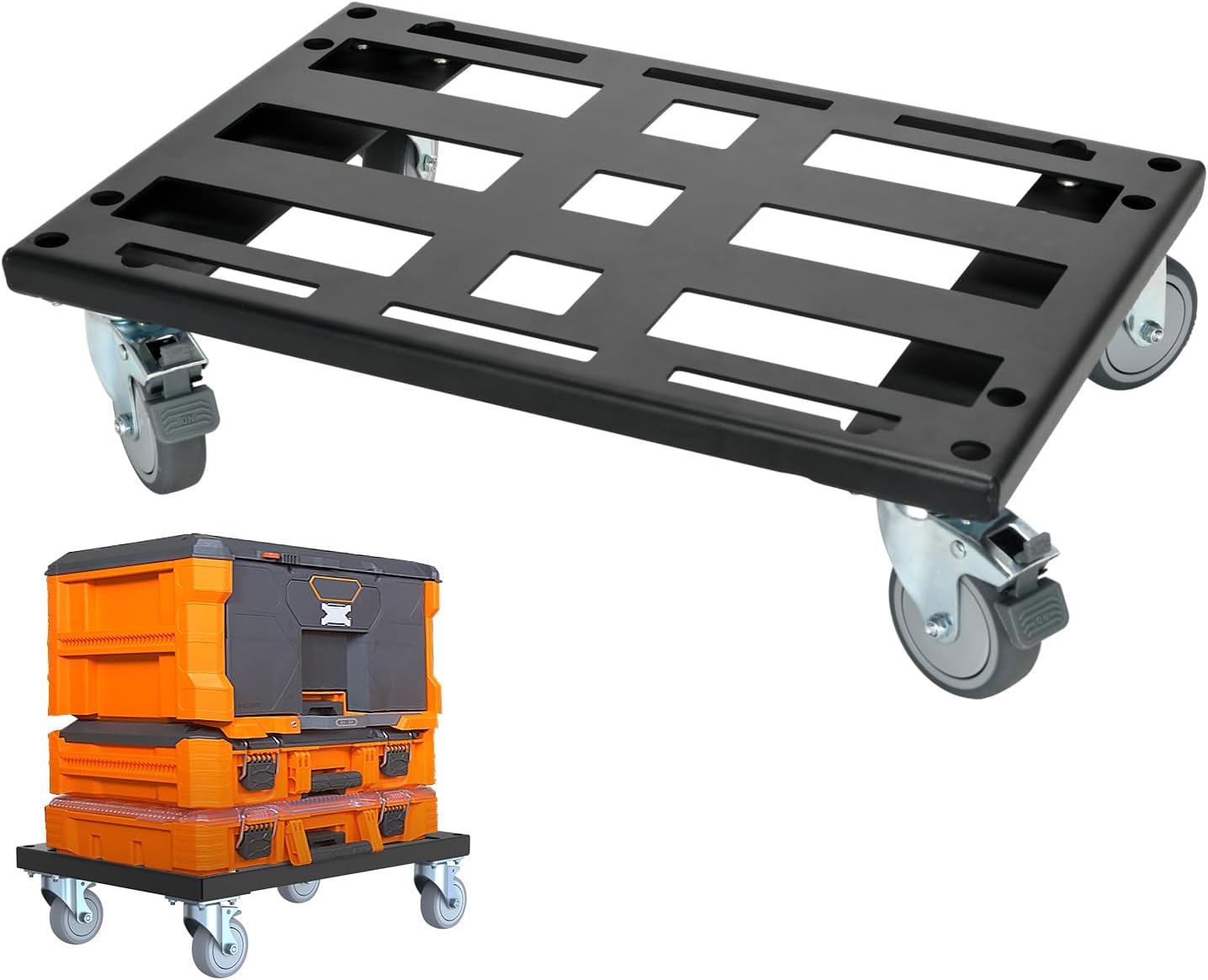Heavy Duty Metal Dolly for Klein MODbox – Rolling Cart with Locking Casters