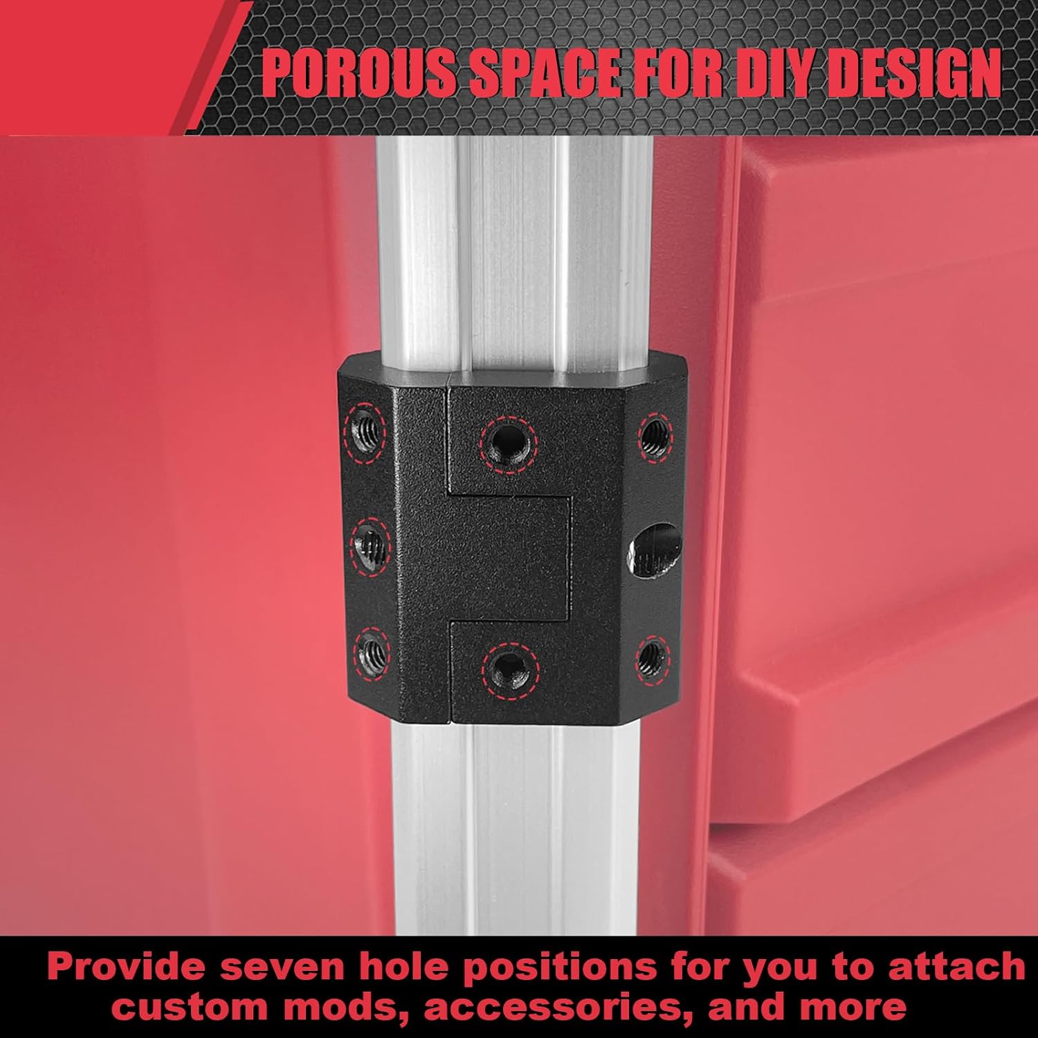 Rail Clip Compatible with Milwaukee Packout System Rails,Universal Packout Rail Adapter Mounts-Side on Packout Rail Corner, Black