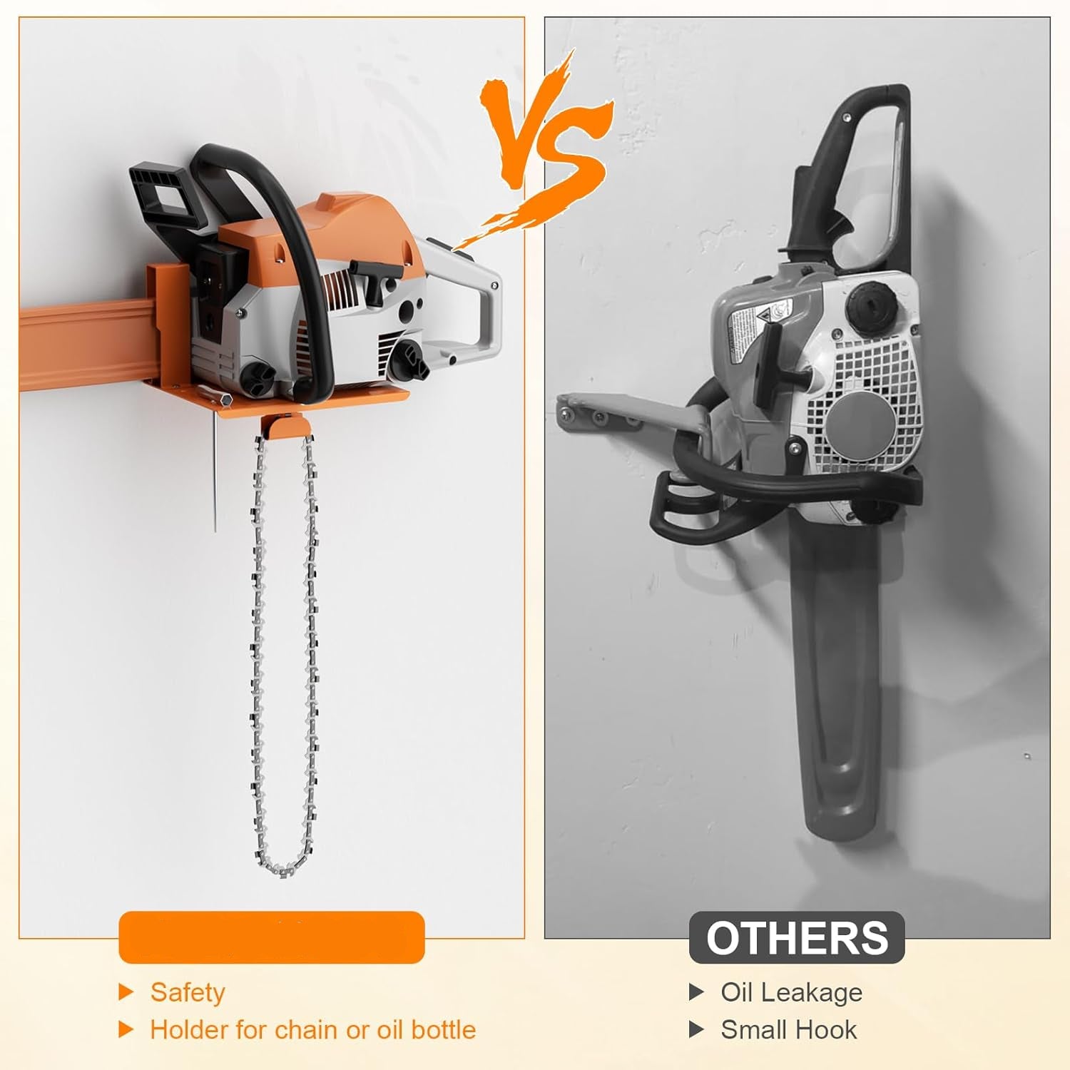 Chainsaw Holder, Chainsaw Wall Mount for MS250, MS251, MS170, MS171, MS172 Heavy Duty Chainsaw Rack Garage Storage Holder Chain Saw Display