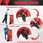 Upgraded Steel Front Wheels for Packout Toolbox (200 Lbs Capacity, Compatible with Modular Stackable Packout)