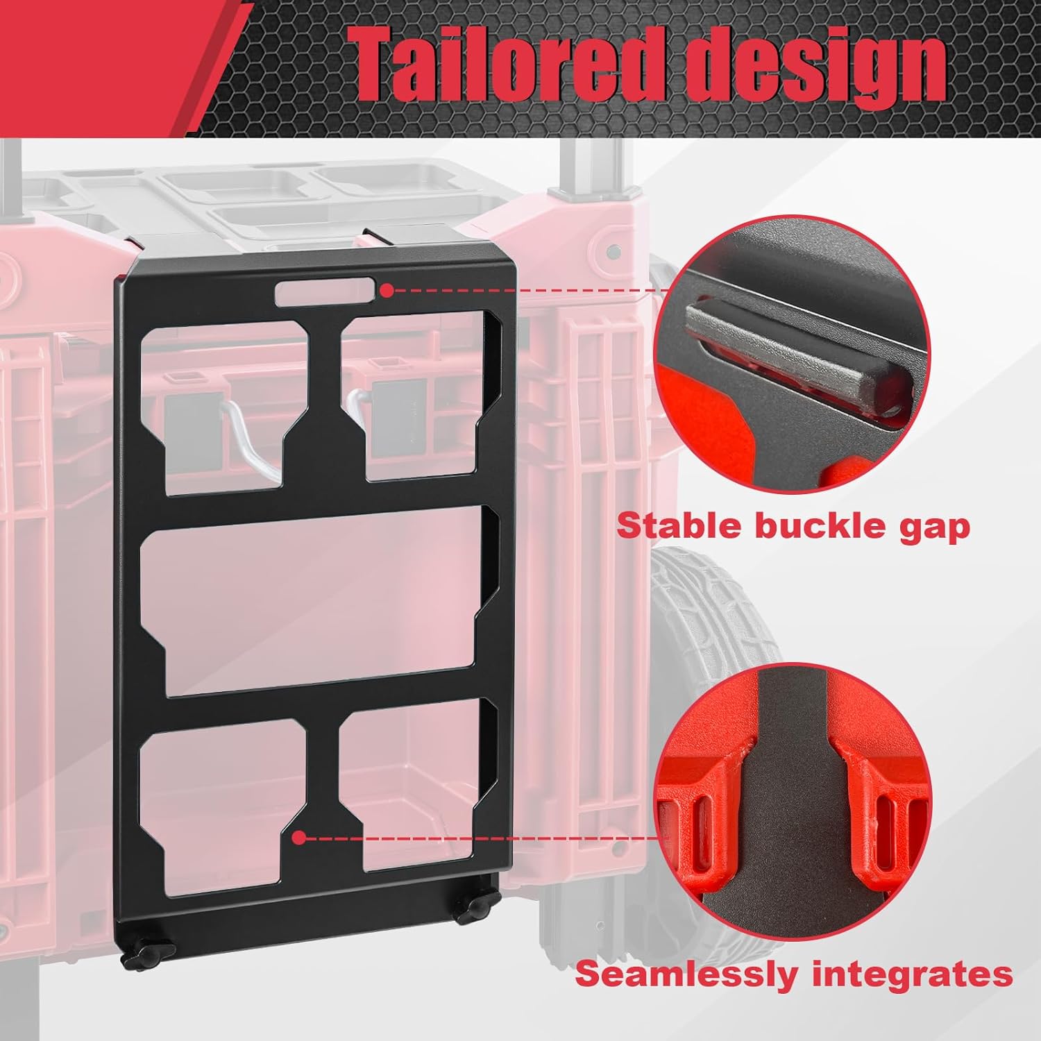 Packout Mounting Plate Compatible with Modular Stackable 48-22-8427 Toolbox (Organizer Storage Bracket for Packout System)