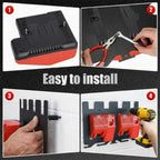3-in-1 Metal Wall Mount for Milwaukee Chargers, Batteries & Drill