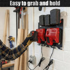 3-in-1 Metal Wall Mount for Milwaukee Chargers, Batteries & Drill