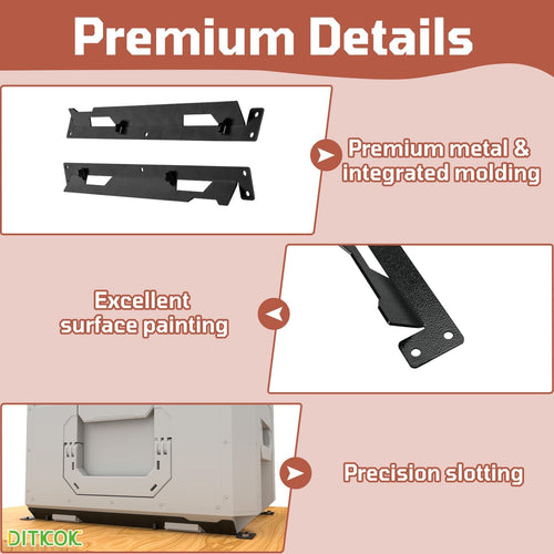 2Pcs Large Metal Mounting Brackets for Toughbuilt Stacktech