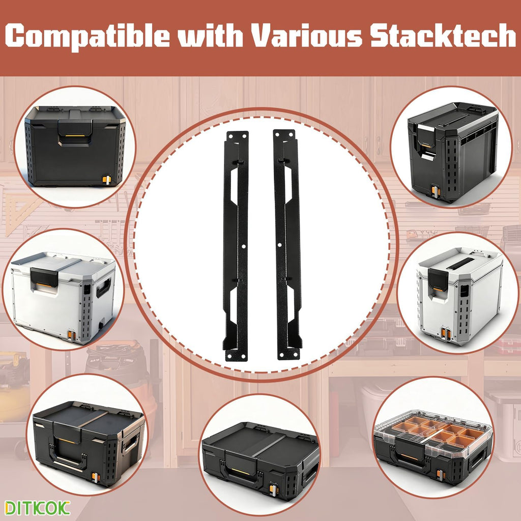 2Pcs Large Metal Mounting Brackets for Toughbuilt Stacktech