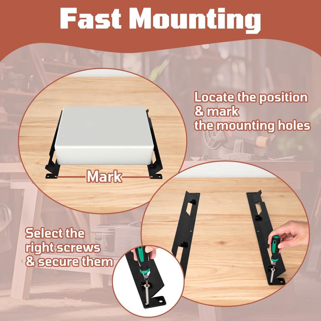 2Pcs Large Metal Mounting Brackets for Toughbuilt Stacktech