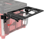 Folding Packout Mount Compatible with Packout Toolbox Side Storage, Rugged All-metal Frame, Compatible with Rails No Drilling Required, Saving Space, Can be Mounted on Wall or Floor