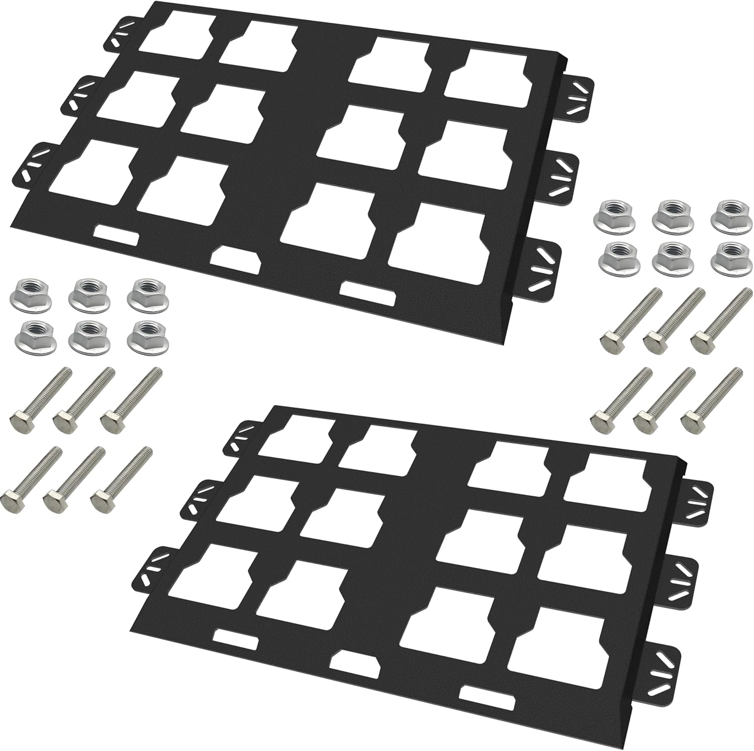 Mounting Plate Compatible with Milwaukee Packout, 100 Lbs, Metal with Powder Coat, for Tool Storage and Organization System (Full Plate-Black-2)