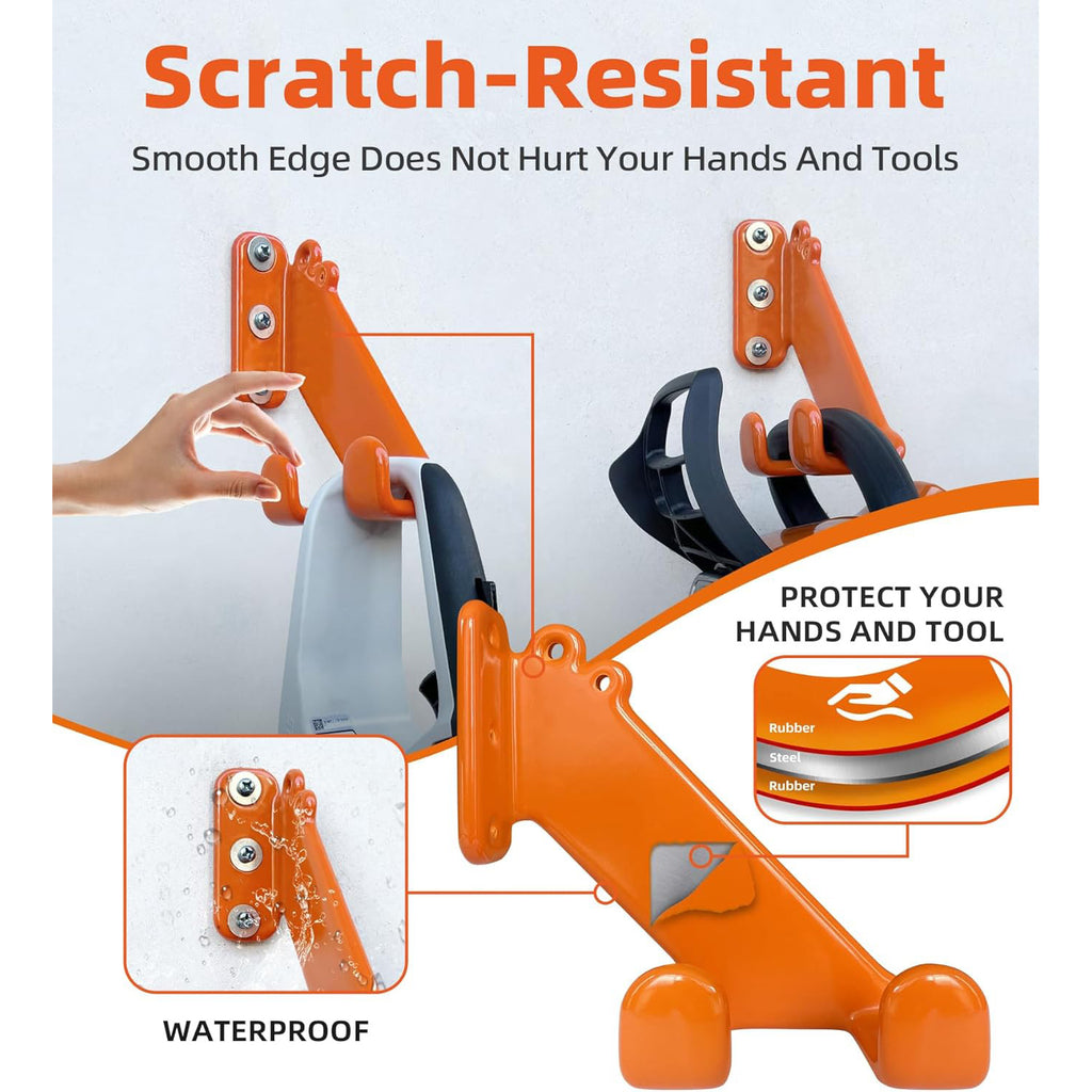 Chainsaw Hanger, 2 Pack Chainsaw Wall Mount, Heavy Duty Chainsaw Holder, Garage Organization Garage Storage Shed Organizer Mounted Chainsaw Rack