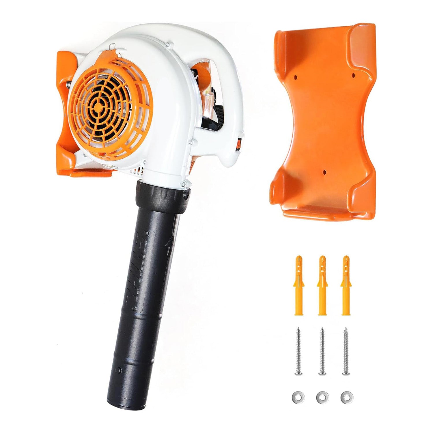 Handheld Leaf Blower Wall Mount Rack – Heavy-Duty Steel Storage Hook with Rubber Coating – Fits BG-50, BG-56, BG-66, SH-56