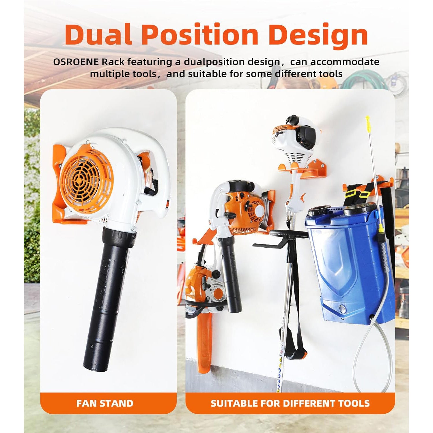 Leaf Blower Hanger, 1 Pack Upgrade Handheld Blower Rack for Garage Wall, Leaf Blower Holder for Stihl BG-56, BG-66, BG-86, SH-56, SH86