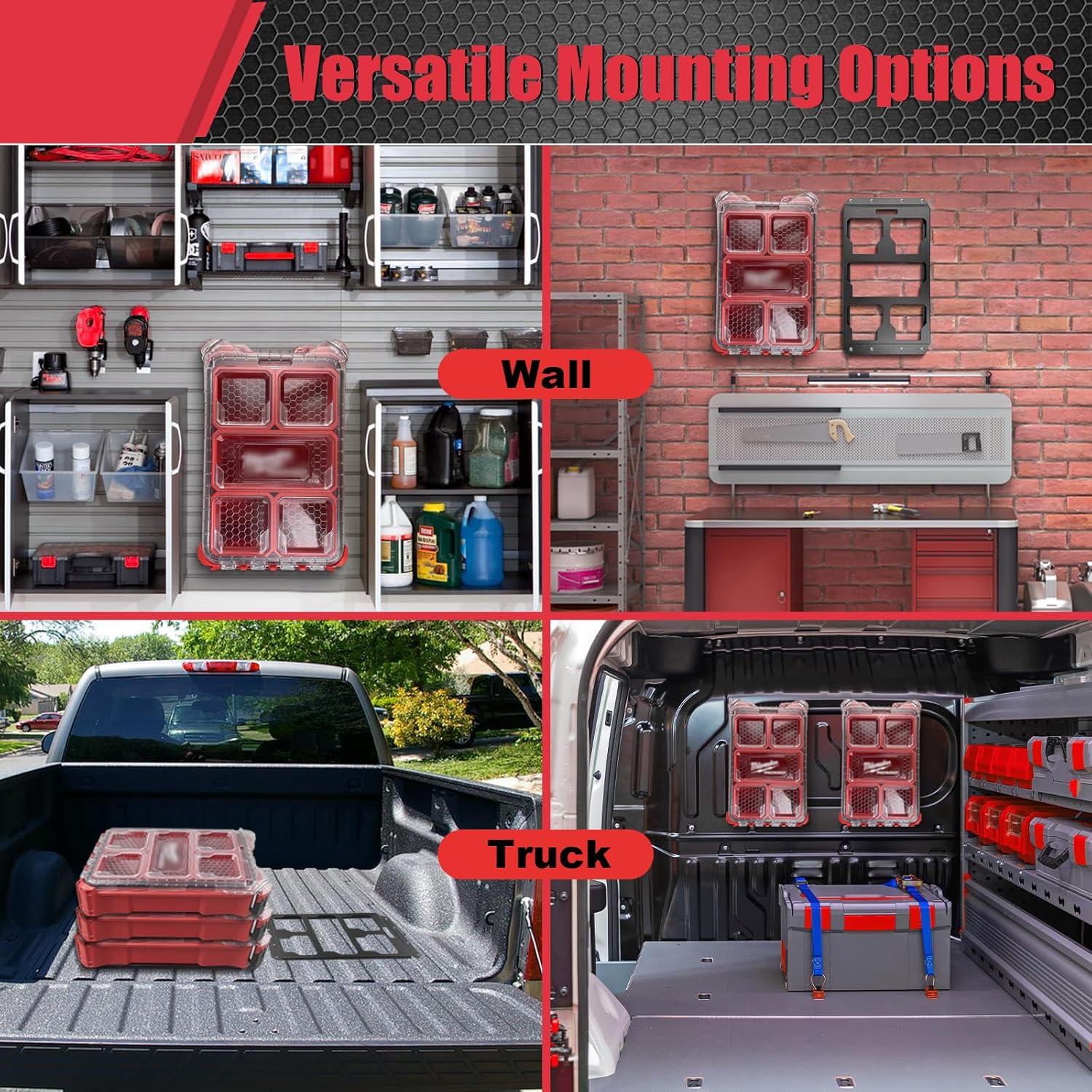 Packout Mounting Plate Compatible with Milwaukee Packout Toolbox,Aluminum Mounting Base Storage Toolbox on Wall or Floor,(Half Plate)