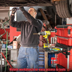 Folding Magnetic Tool Tray Table for Modular Tool Storage System – Portable Side Workbench with Secure Magnetic Tray