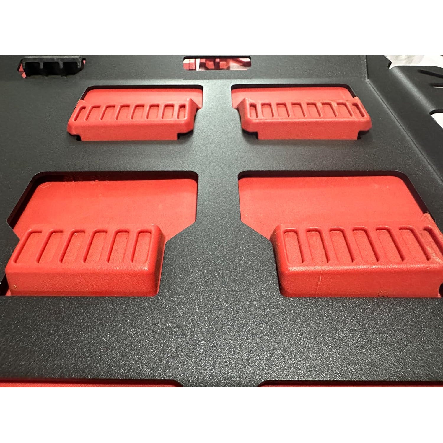 Mounting Plate Compatible with Milwaukee Packout, 50 Lbs, Metal with Powder Coat, for Tool Storage and Organization System(Half Plate-Black-2)