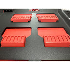 Mounting Plate Compatible with Packout, 50 Lbs, Metal with Powder Coat, for Tool Storage and Organization System(Half Plate-Black-2)