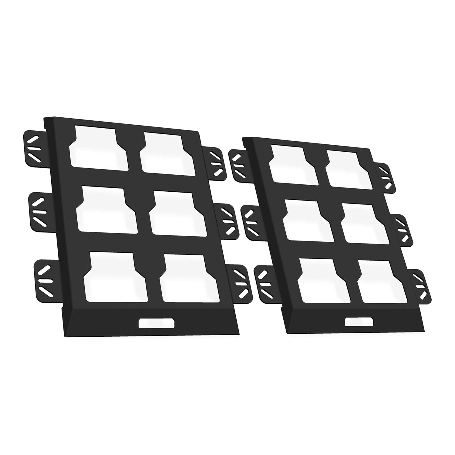 Half-Size Mounting Plate for Modular Tool Storage System – Powder-Coated Metal, 50 lbs Capacity, Black (1 Piece)