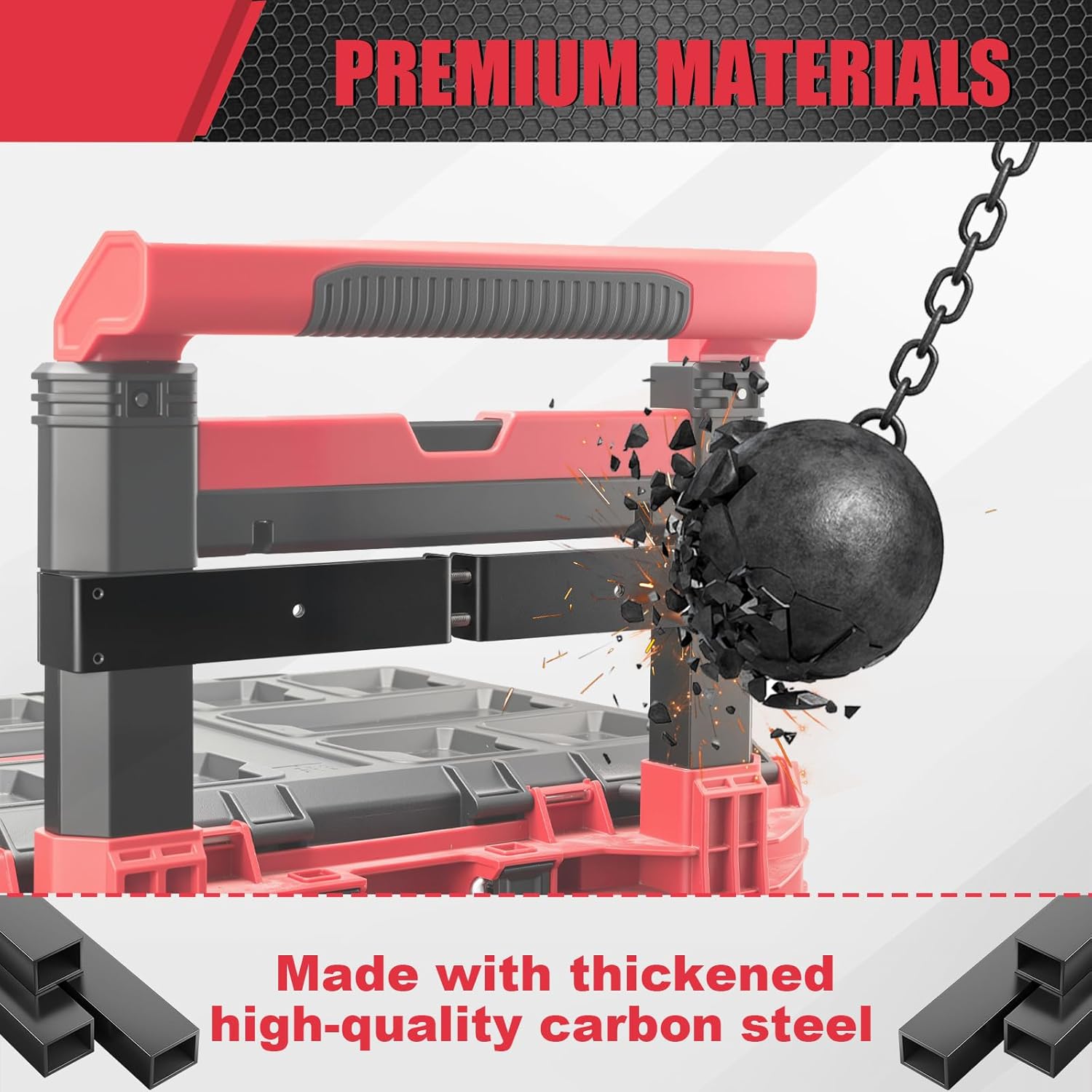 Packout Compact Mounting Plate Holder Compatible with Milwaukee 4822-8426 Rolling Toolbox, Mounted on Packout Toolbox Handle ,Mounting Plate for Tool Storage, Organization