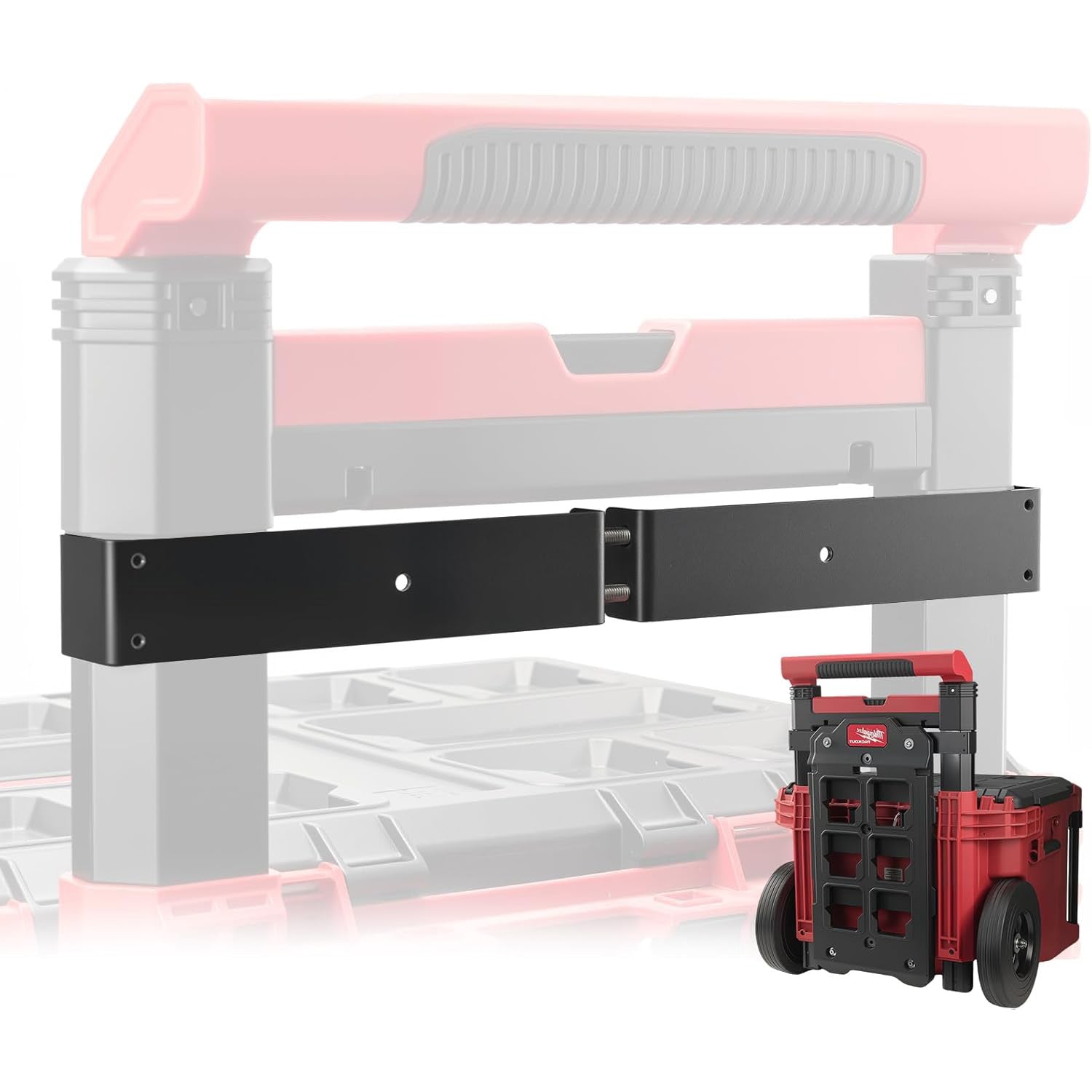 Packout Compact Mounting Plate Holder Compatible with Milwaukee 4822-8426 Rolling Toolbox, Mounted on Packout Toolbox Handle ,Mounting Plate for Tool Storage, Organization