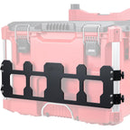 Black metal frame on a pink and gray background