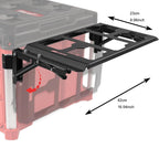 Folding Packout Mount Compatible with Packout Toolbox Side Storage, Rugged All-metal Frame, Compatible with Rails No Drilling Required, Saving Space, Can be Mounted on Wall or Floor