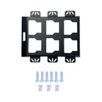 Half-Size Mounting Plate for Modular Tool Storage System – Powder-Coated Metal, 50 lbs Capacity, Black (1 Piece)