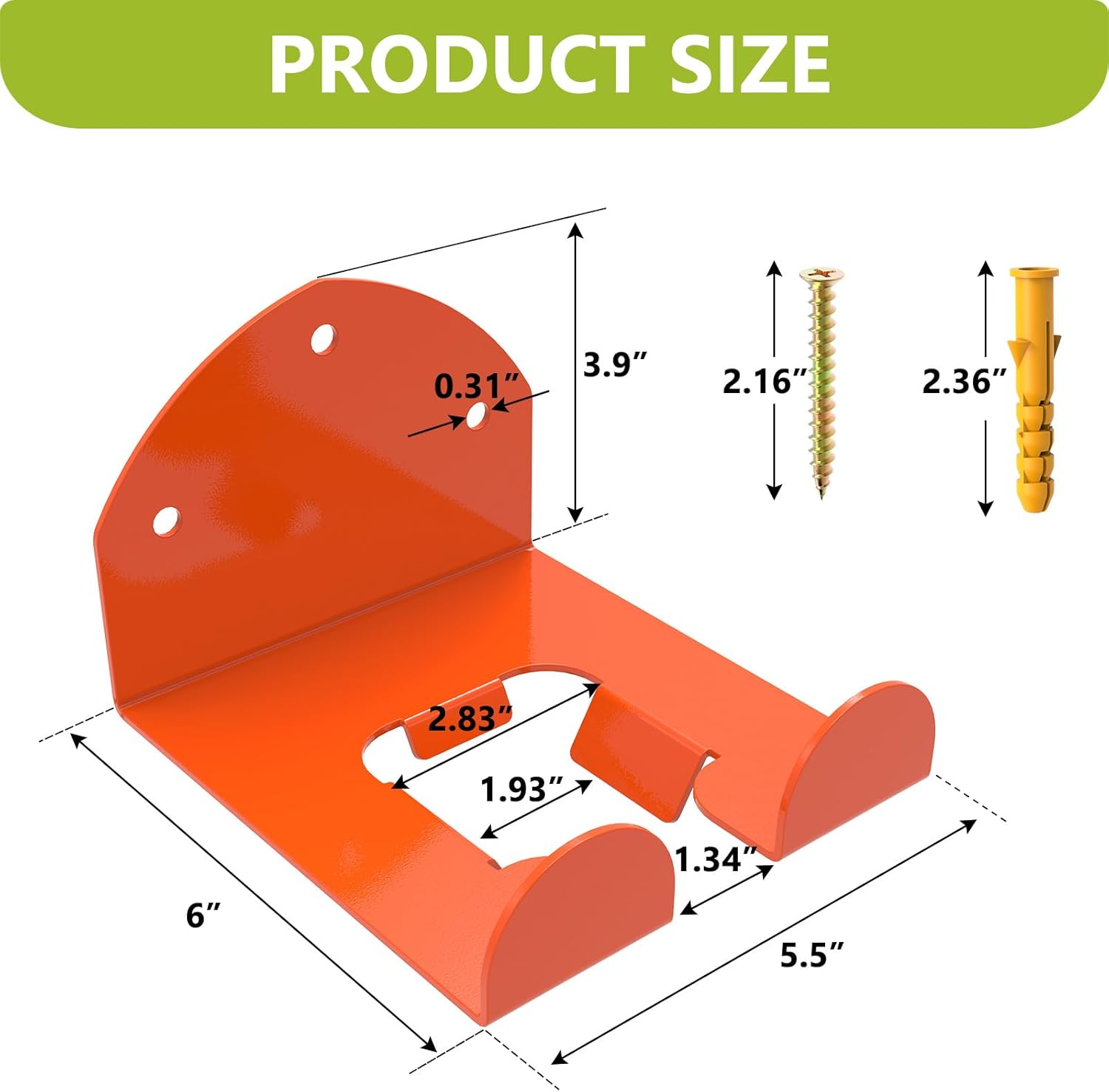 Heavy-Duty Grass Trimmer Wall Mount – Garden Tool Hanger for Weed Eater, Hedge Trimmer, Leaf Blower, Ladder, Shovel