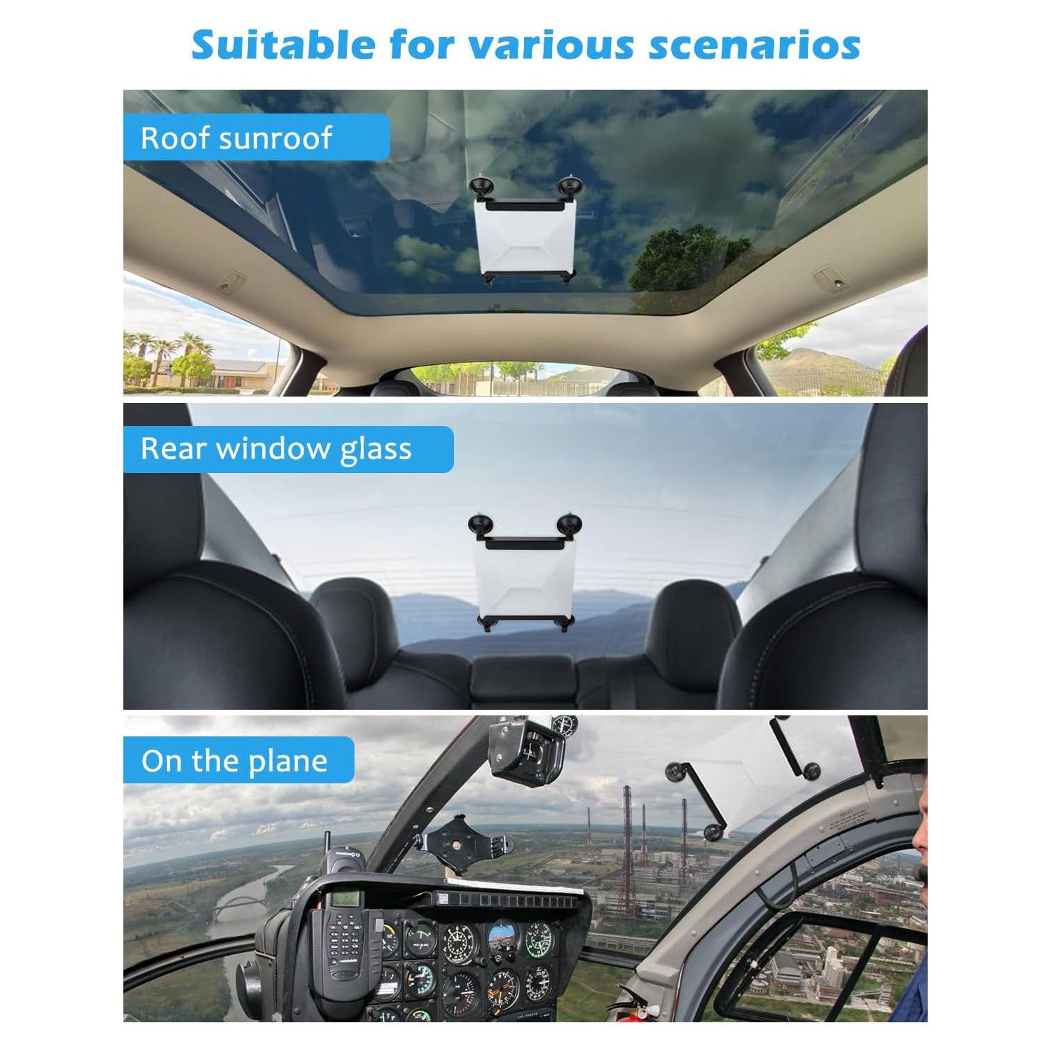 Starlink Mini Suction Cup Mount for Car Sunroof & Windows – Strong Grip, Stable Signal for RV, Boat & Travel