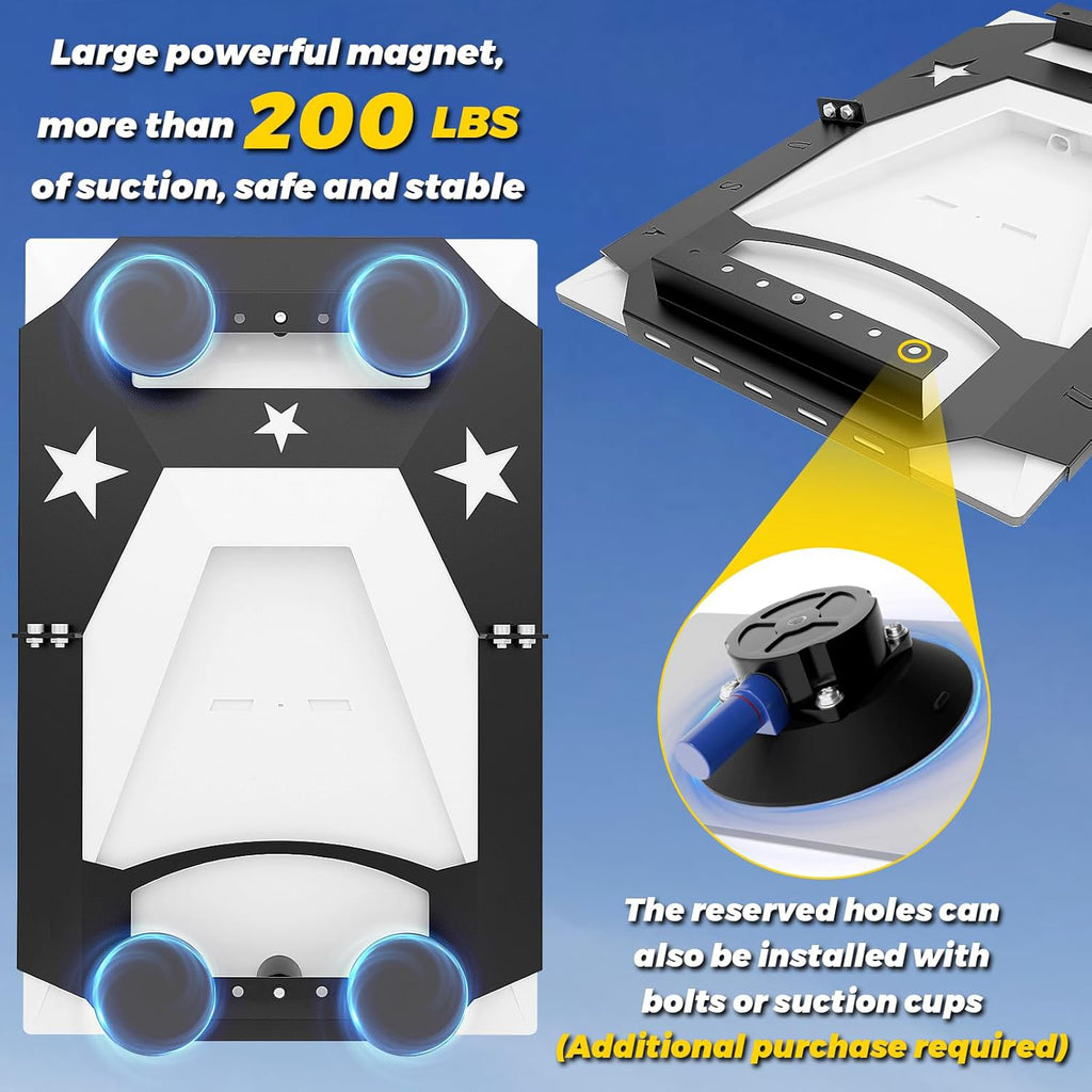 Starlink Gen 3 Magnetic Flat Car Mount | Anti-Rust Magnetic Roof Mount Kit for Starlink Accessories | RV, Van & Truck Satellite Dish Holder