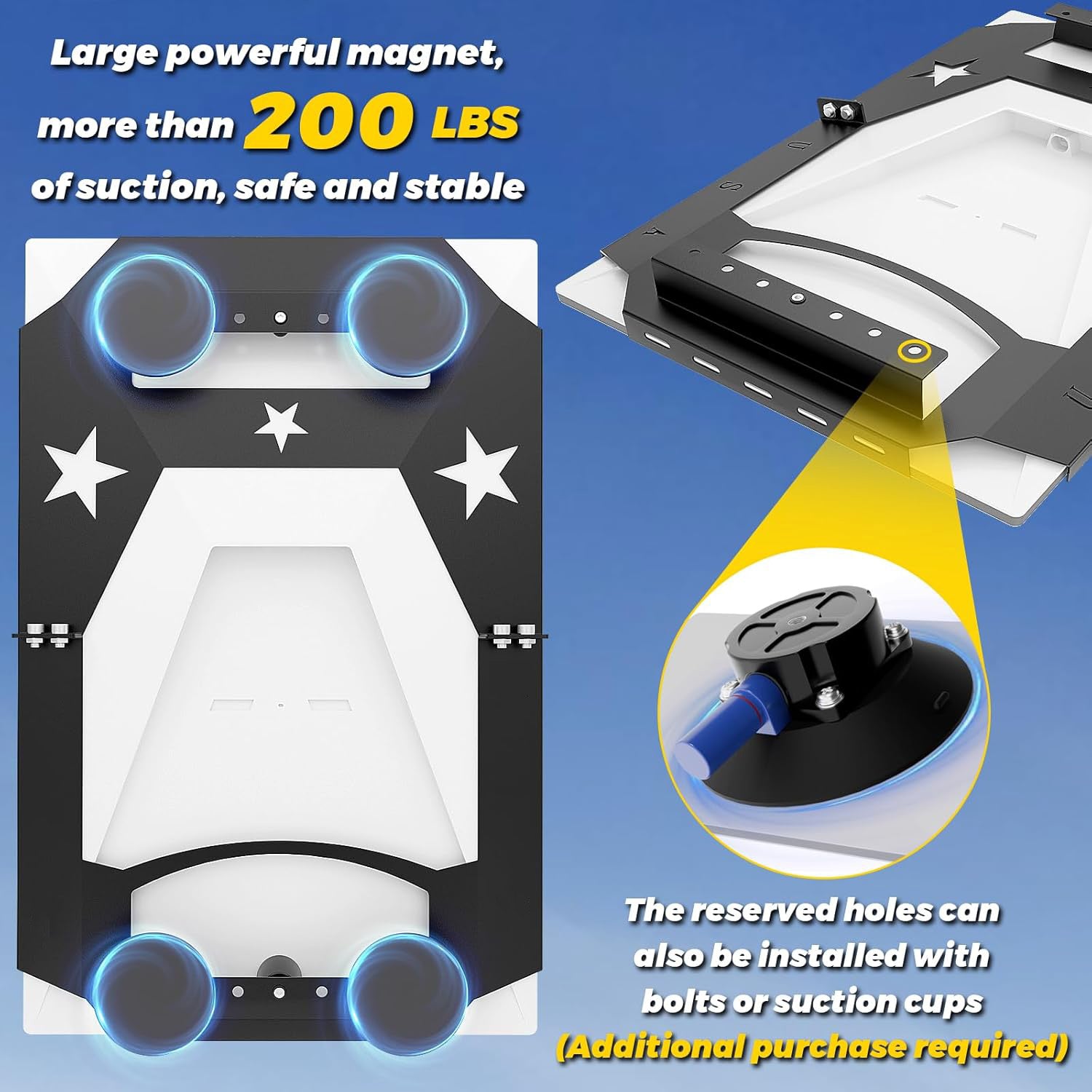 Starlink Gen 3 Magnetic Flat Car Mount | Anti-Rust Magnetic Roof Mount Kit for Starlink Accessories | RV, Van & Truck Satellite Dish Holder