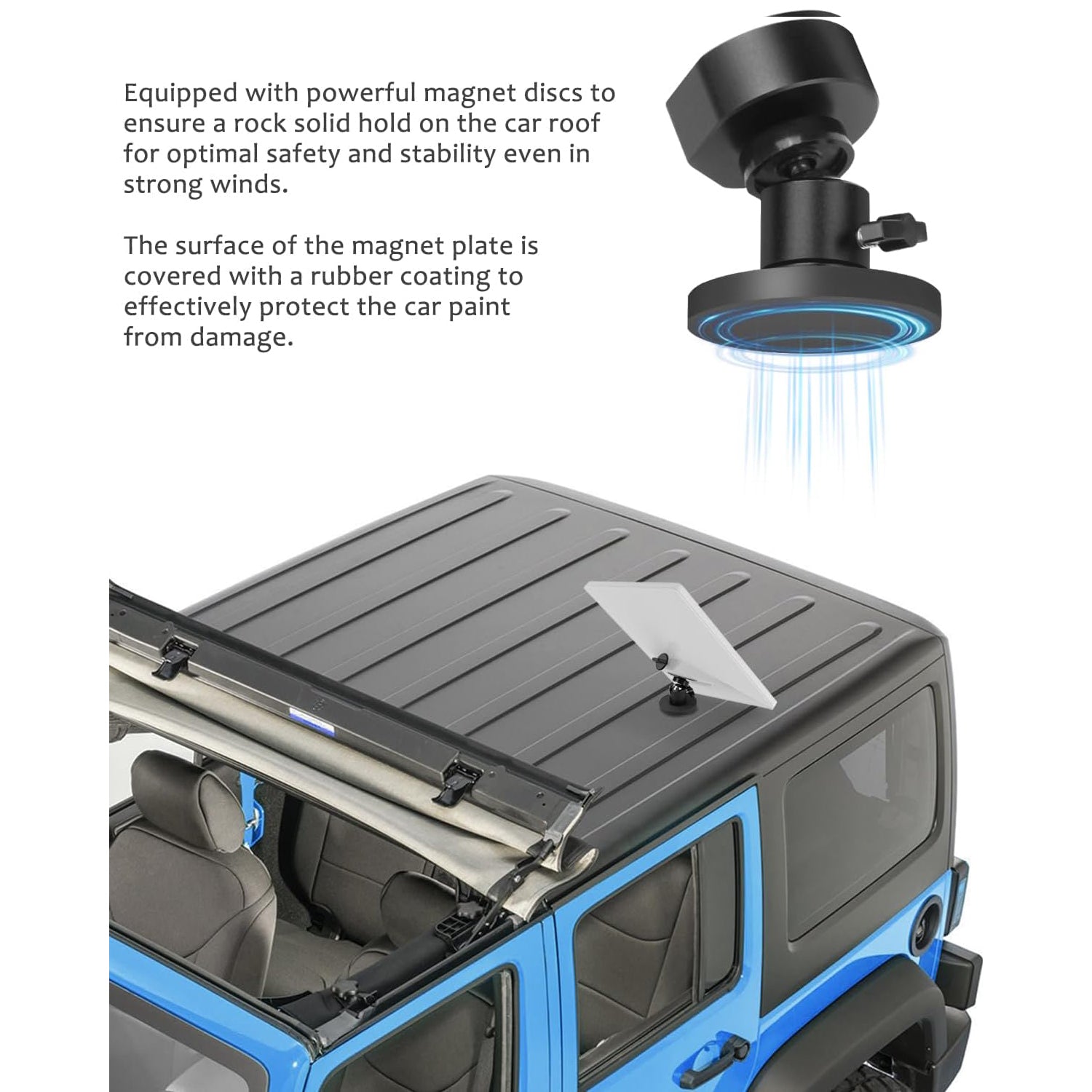 Starlink Mini Magnetic Mount Car Roof Mount for Starlink Mini 30KG Strong Suction Adjustable Angle Magnetic Mounting Bracket for RV Boat Roof Mount