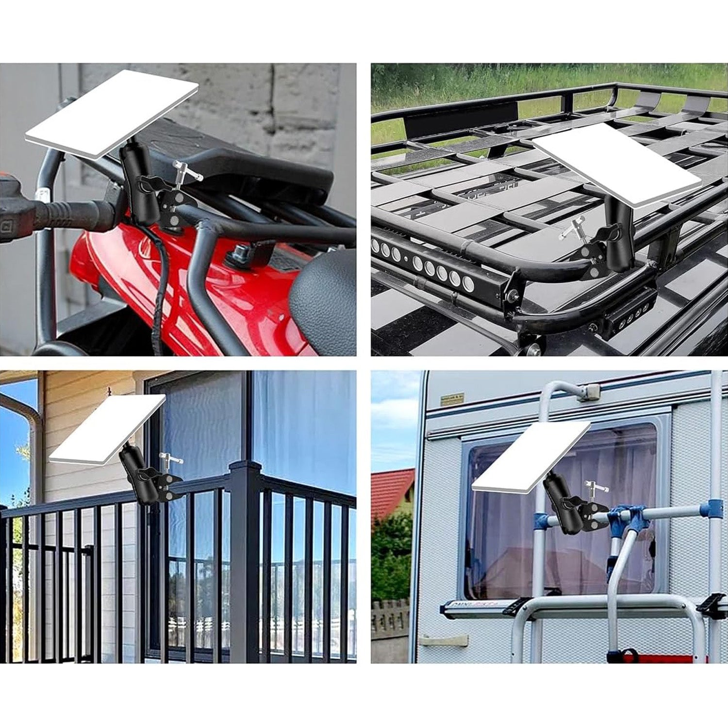 Starlink Mini Mount, Adjustable Clamp Mount Accessories, Starlink Mini Roof Rack RV Ladder Pole Mounting Kits, Compatible with Original Pipe Adapter (Old Version)