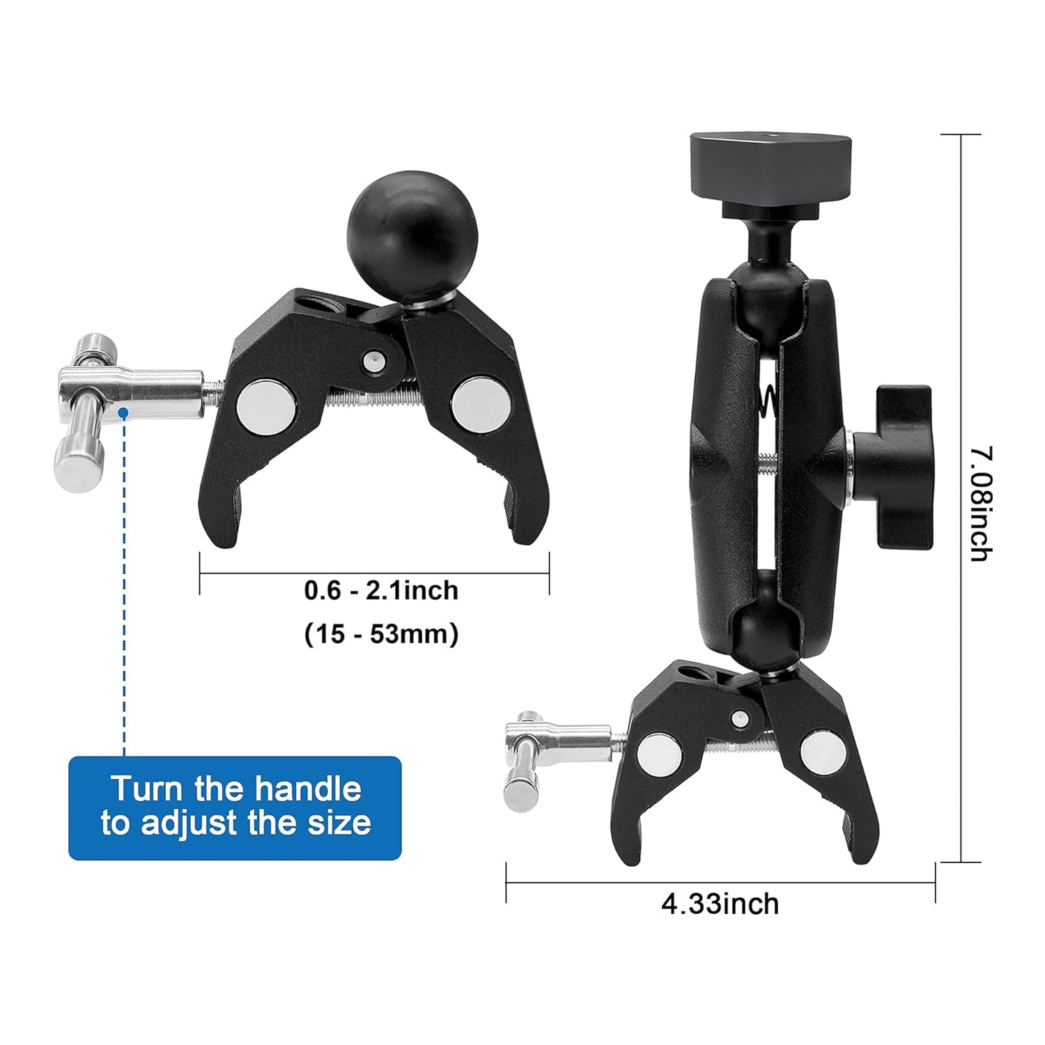 Starlink Mini Mount, Adjustable Clamp Mount Accessories, Starlink Mini Roof Rack RV Ladder Pole Mounting Kits, Compatible with Original Pipe Adapter (Old Version)